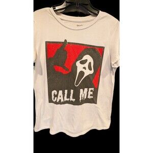 Scream Ghost Face Graphic Y2K Style Horror Movie Tshirt 90s Alt Nostalgia Med